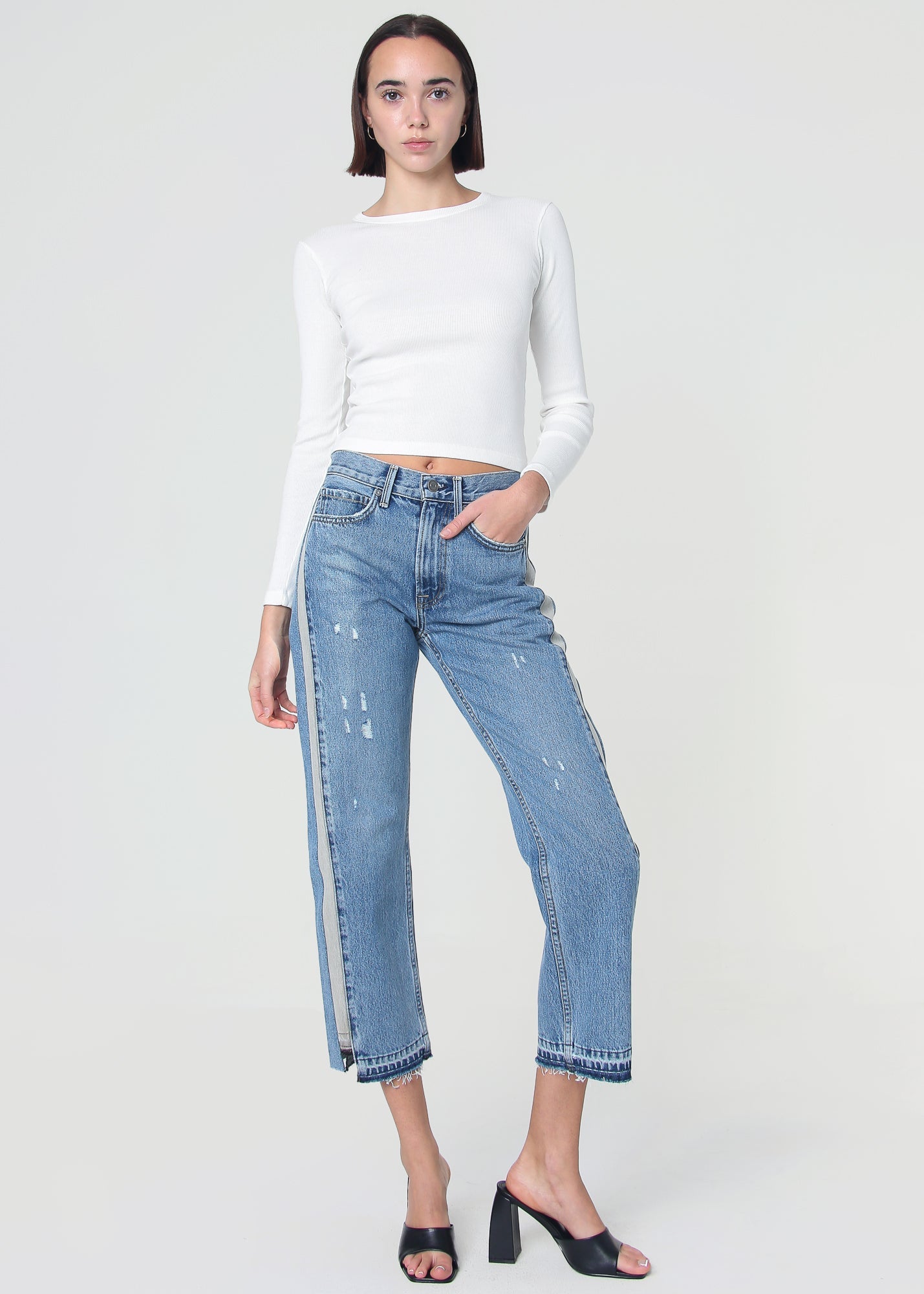 Remastered Upcycled Crop Straight (Zipper)