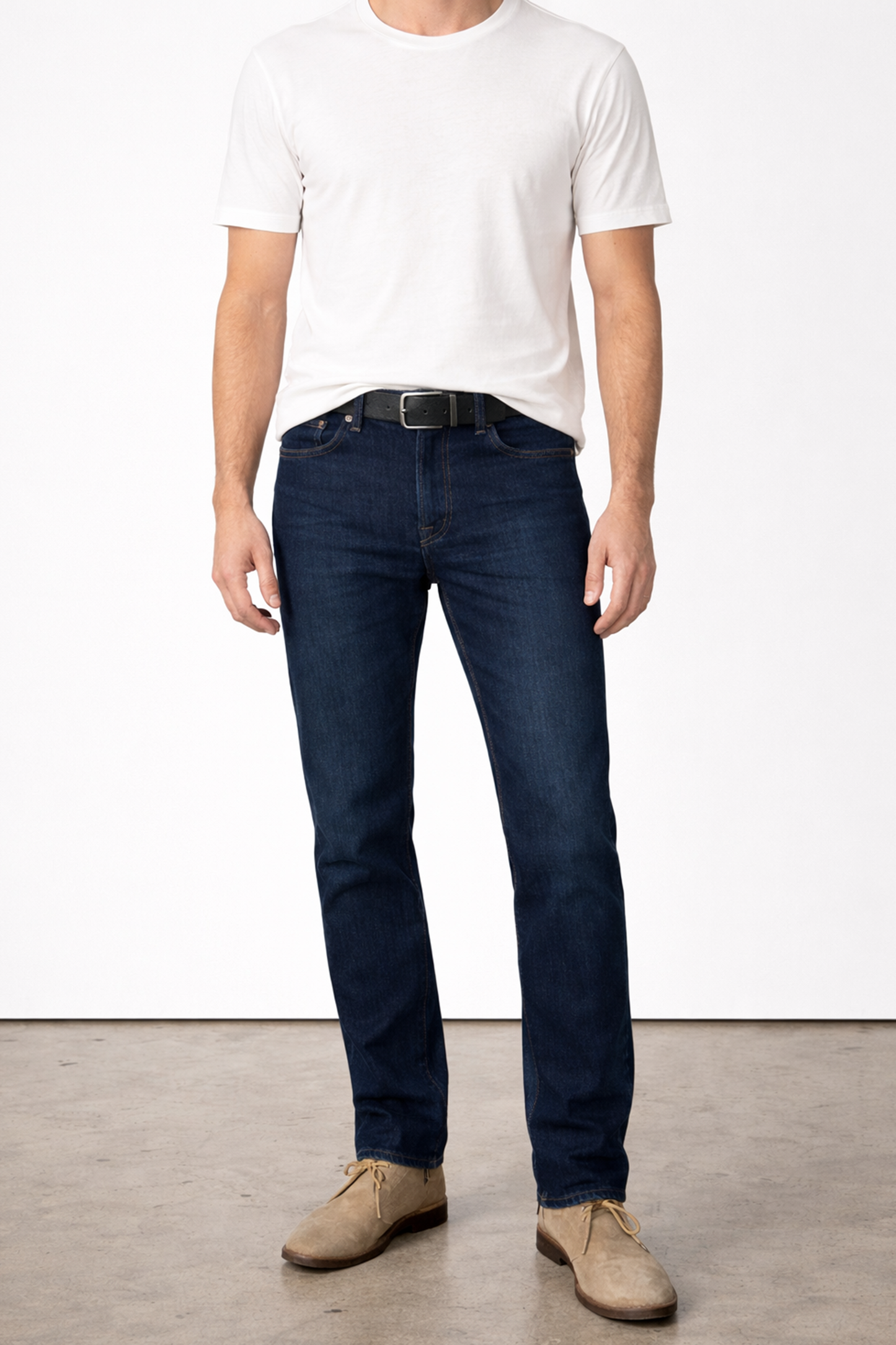 MENS CREW NECK T-WHITE