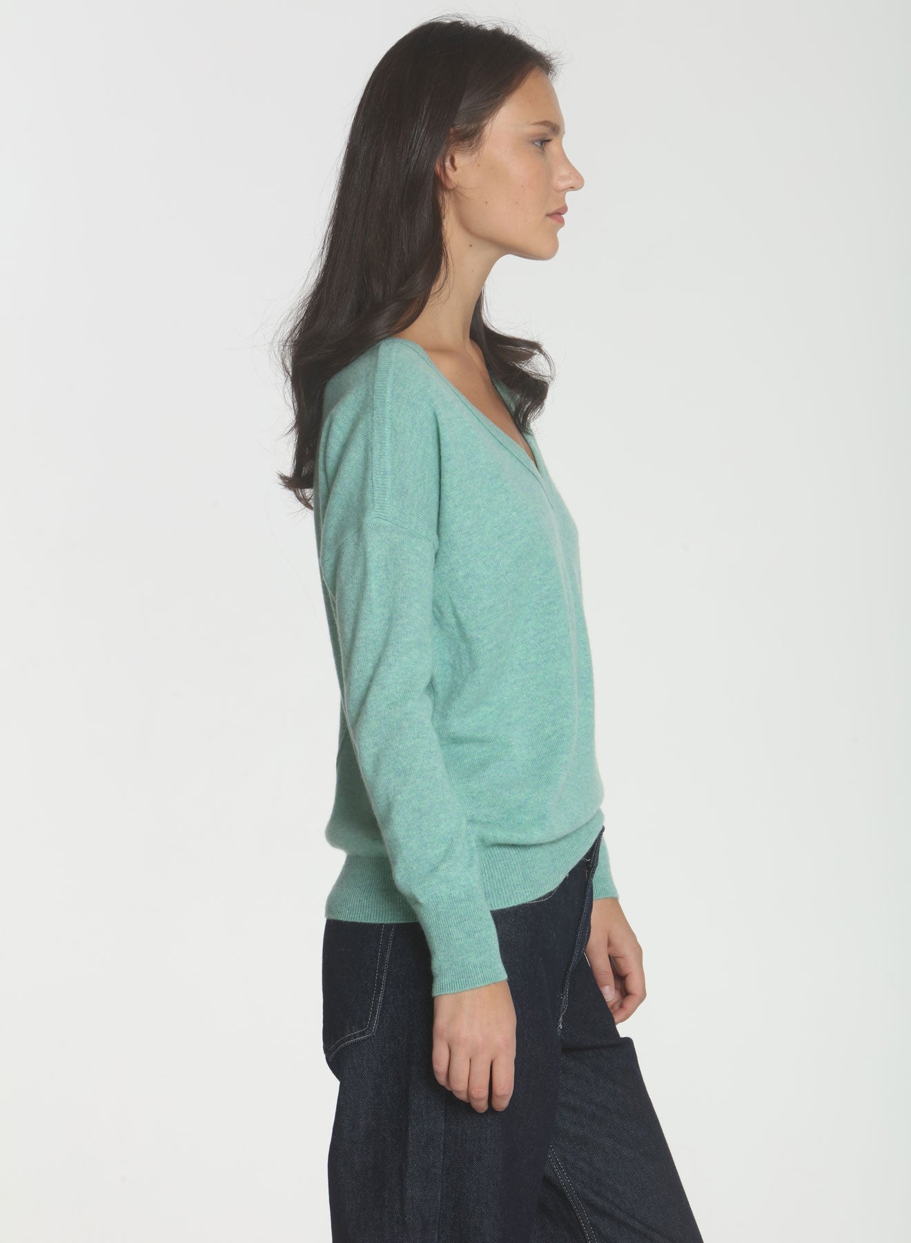 CORE Cashmere BF Vee - Peacock