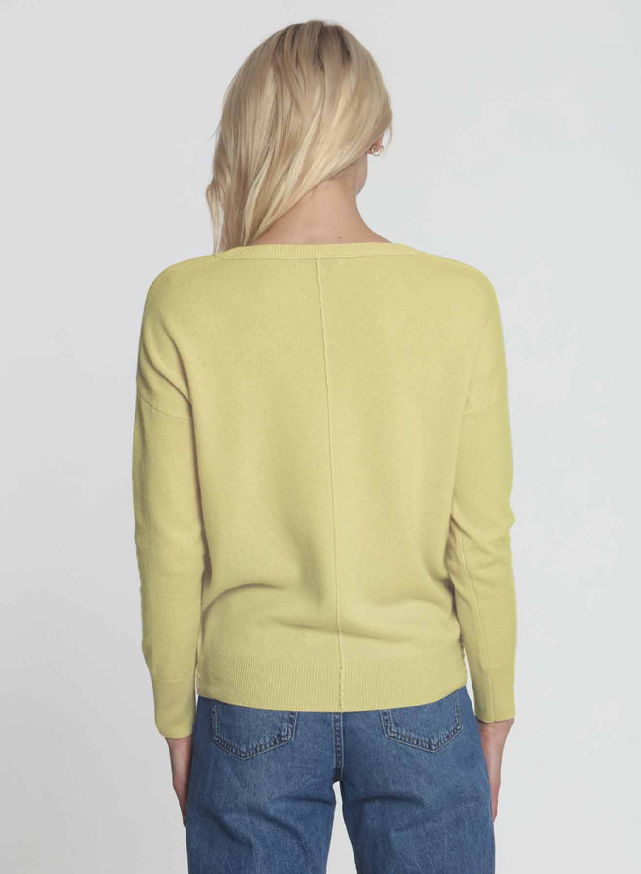 CORE Cashmere BF Vee - Canary