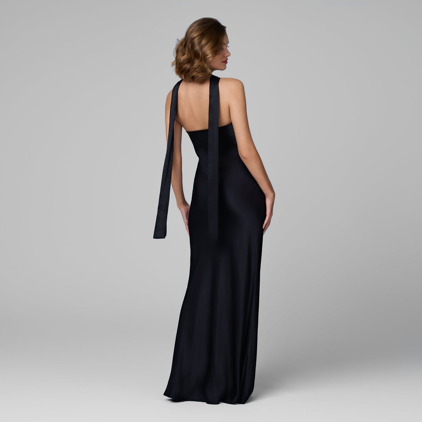 Solene Satin O-Ring Dress