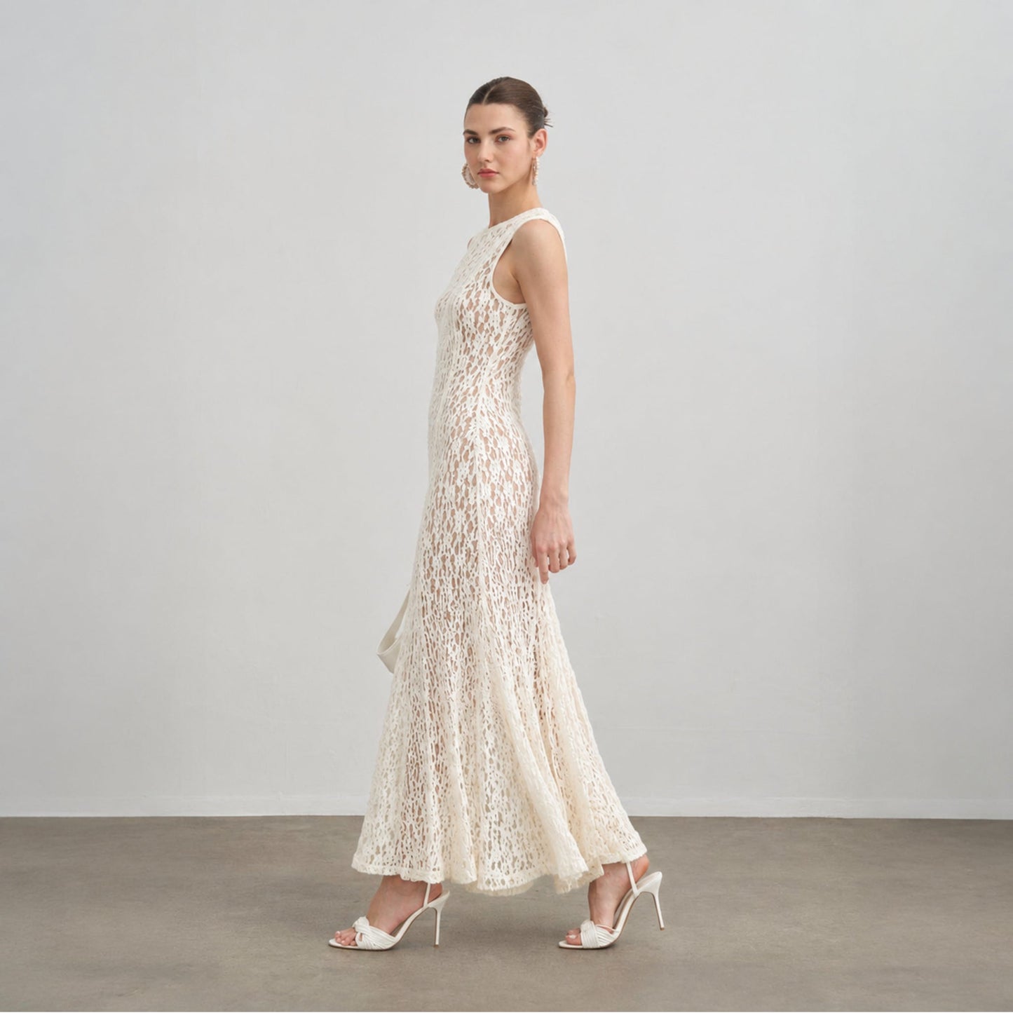 Alaya Lace Dress in Chantilly Ivory