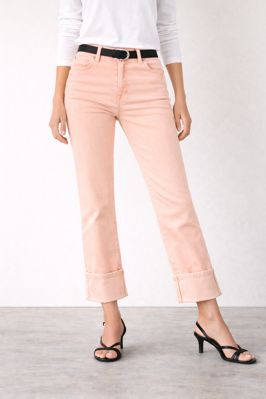 CALI CUFF CROP-PEACH