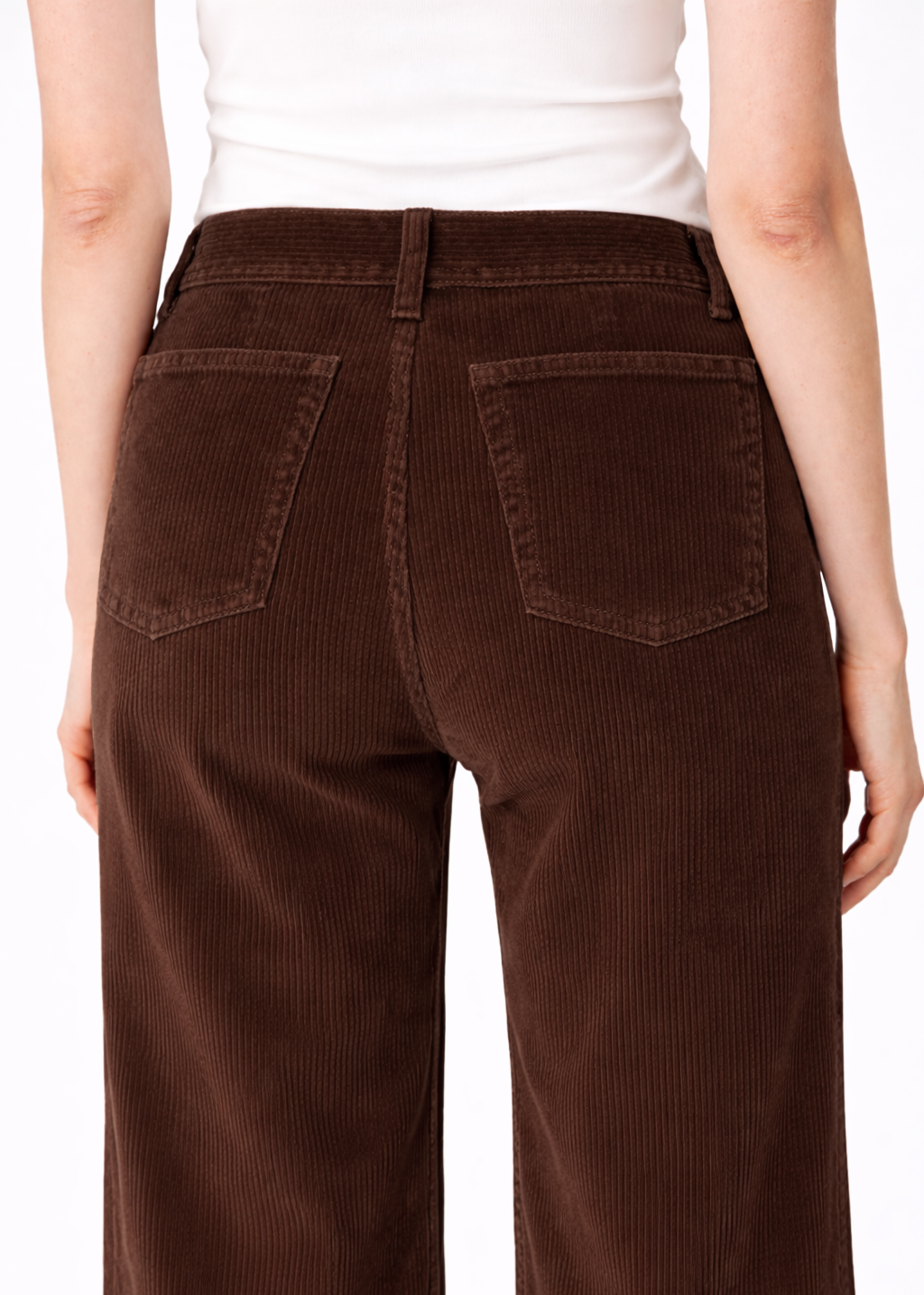 Dina High Waisted Wide Corduroy