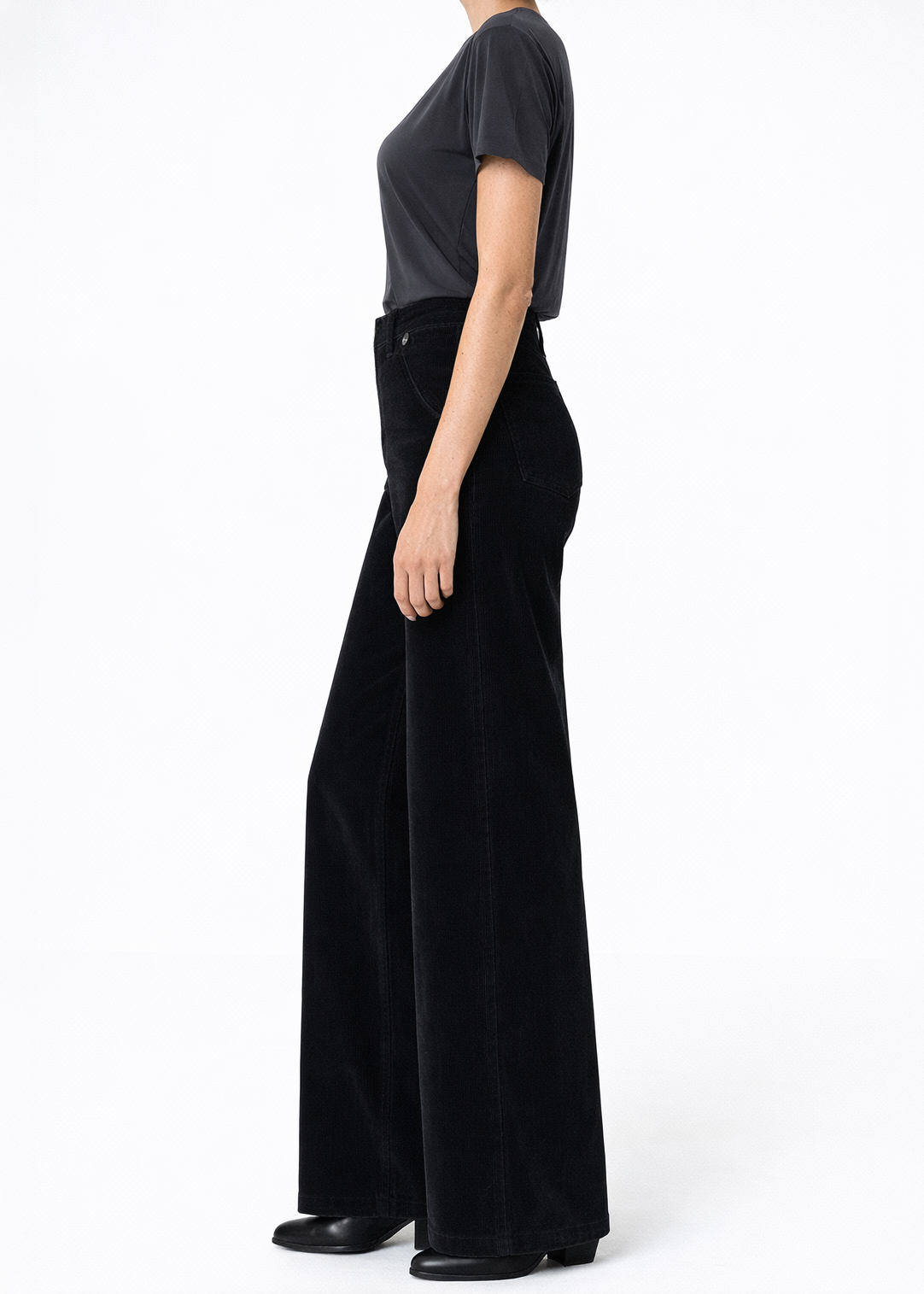 Dina High Waisted Wide Corduroy
