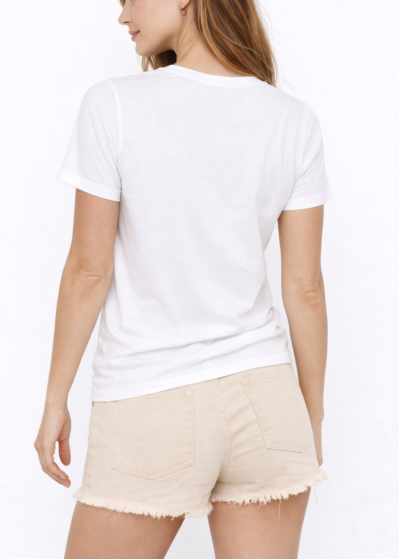Supima Deep V-Neck Tee