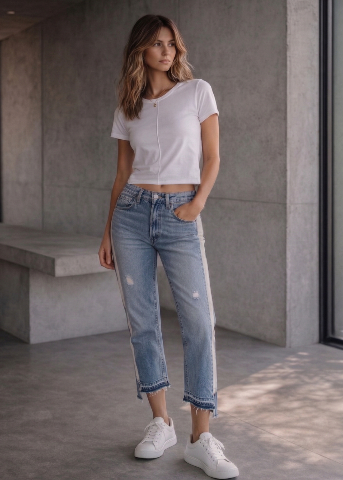 Remastered Upcycled Crop Straight (Zipper)