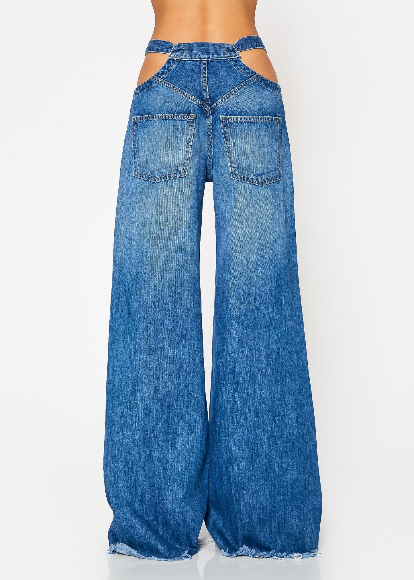 Salina High Rise Cut Out Wide Leg Jeans