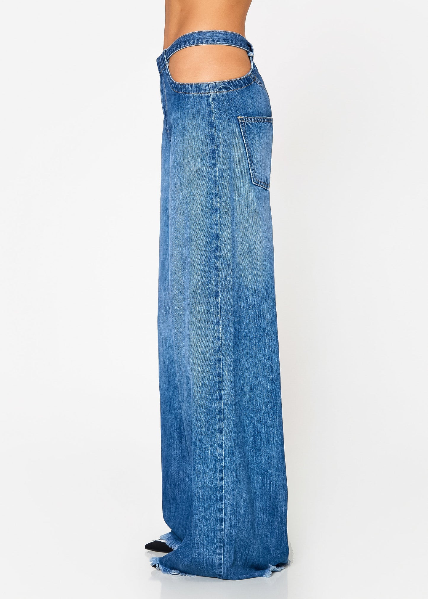 Salina High Rise Cut Out Wide Leg Jeans