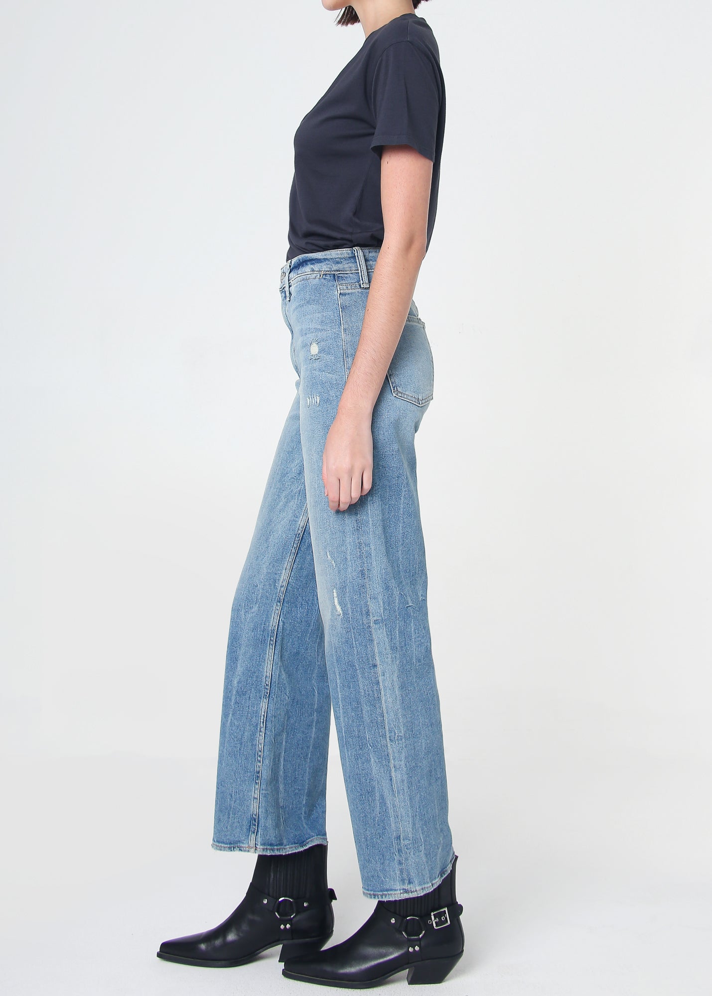 Queen High Rise Crop Wide Leg