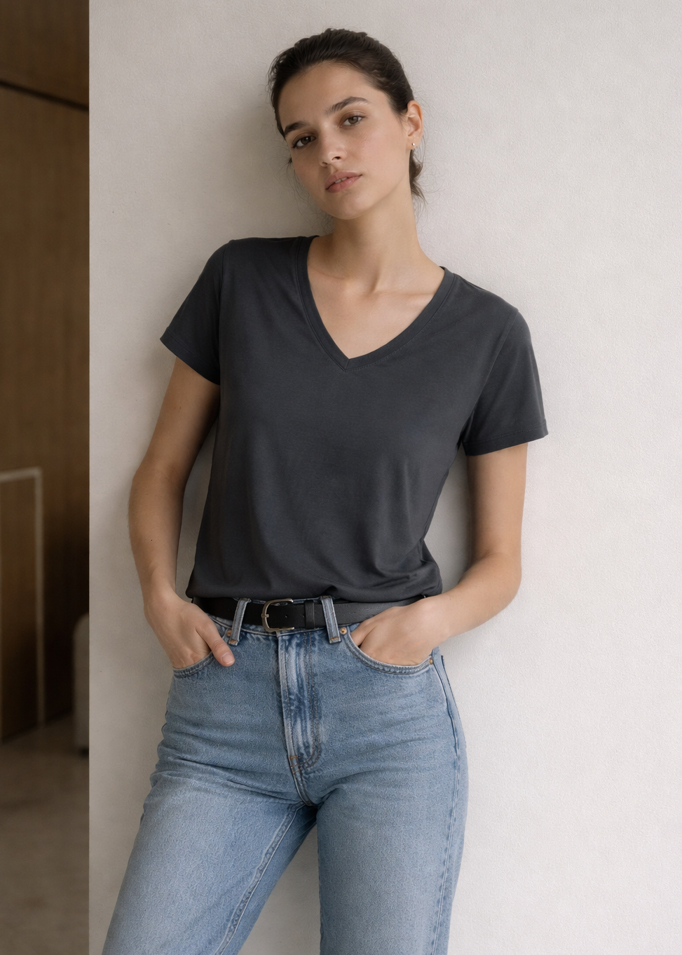 Supima Cotton V Neck Tee