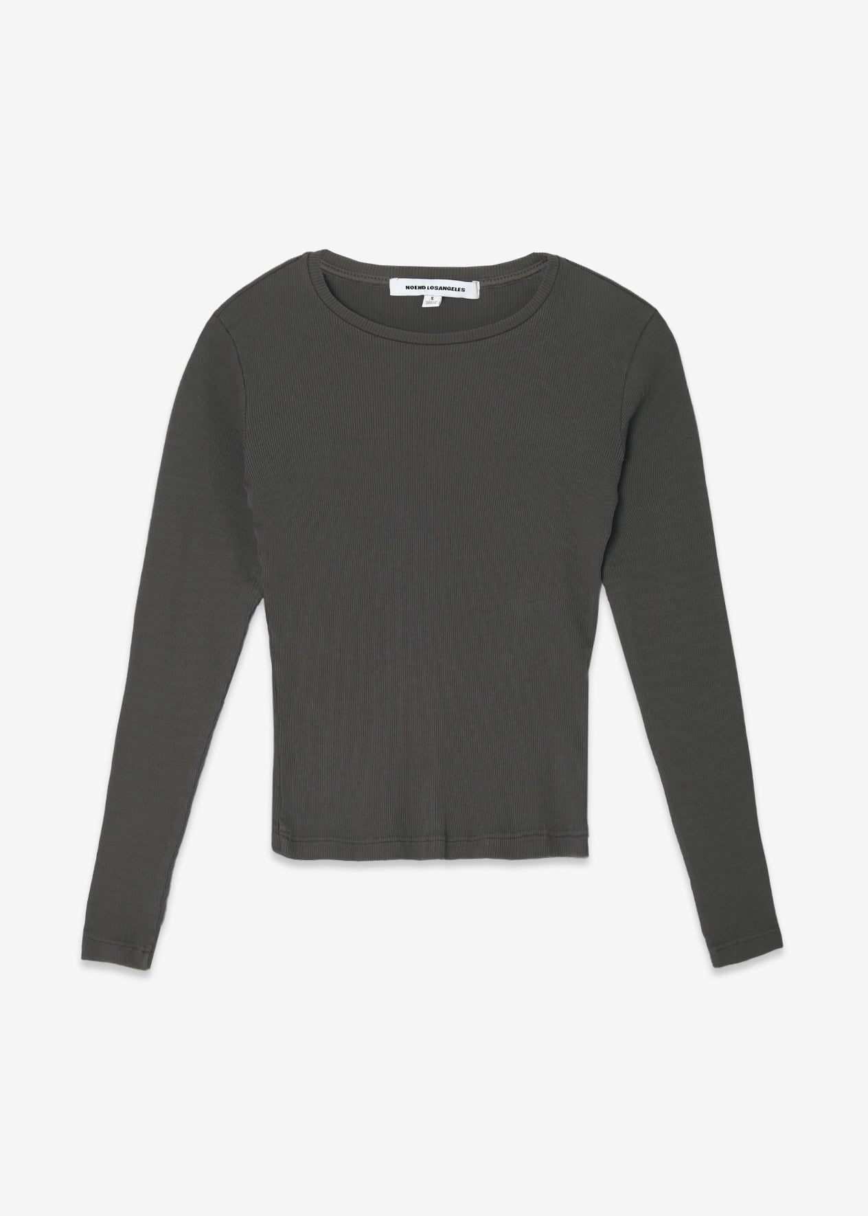 Essential Ribbed Long Sleeve Crop Top