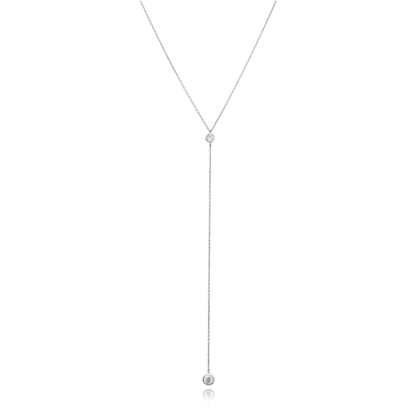 Lunar Lariat Drop Necklace