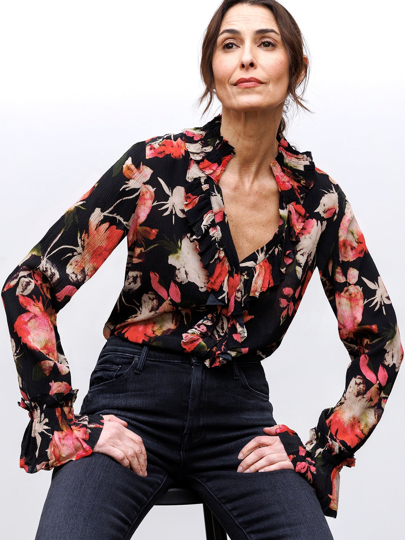 go soiree in the city top print