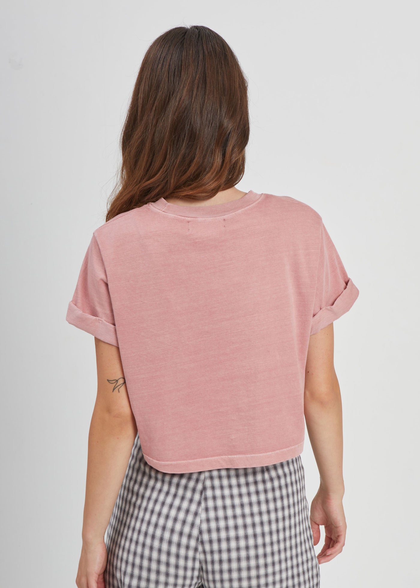 Texas Rodeo Dusty Pink Cropped Boyfriend Tee