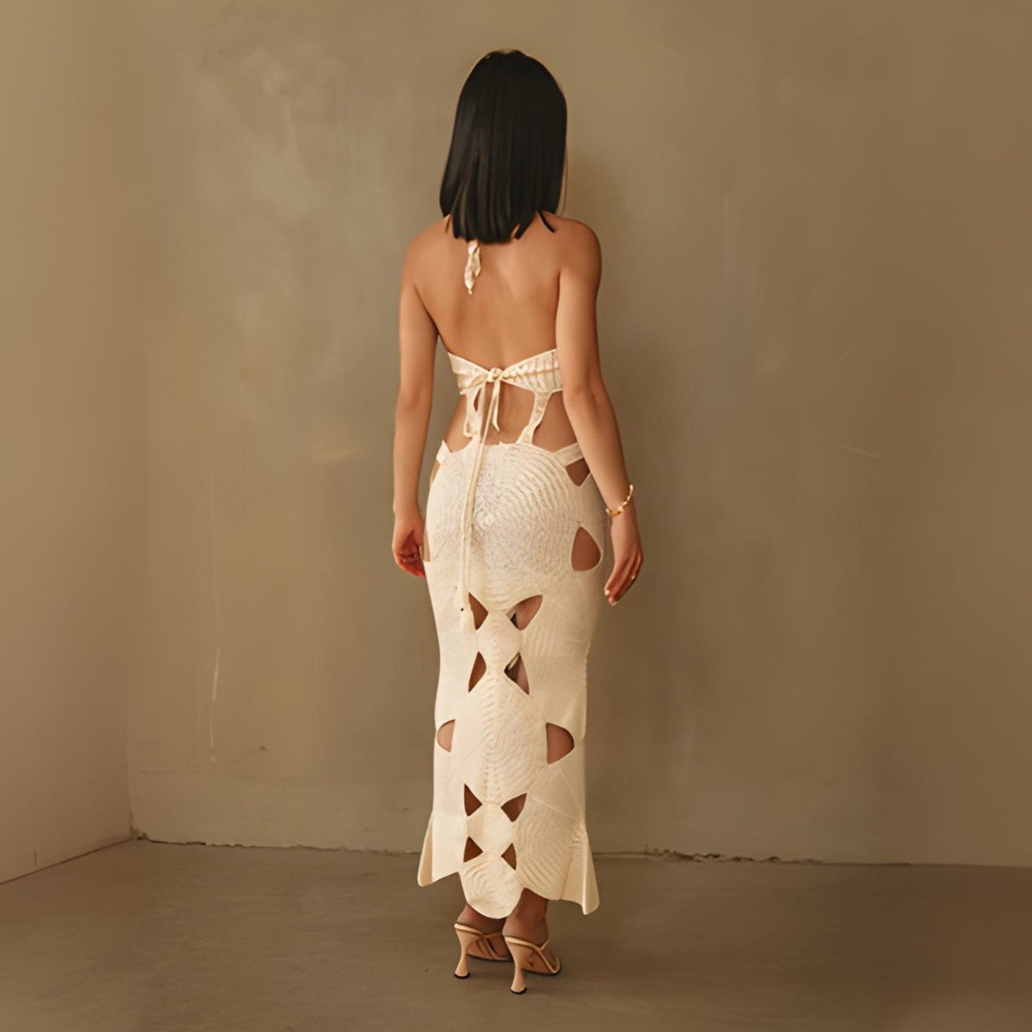 Isla Crochet Dress in Cream