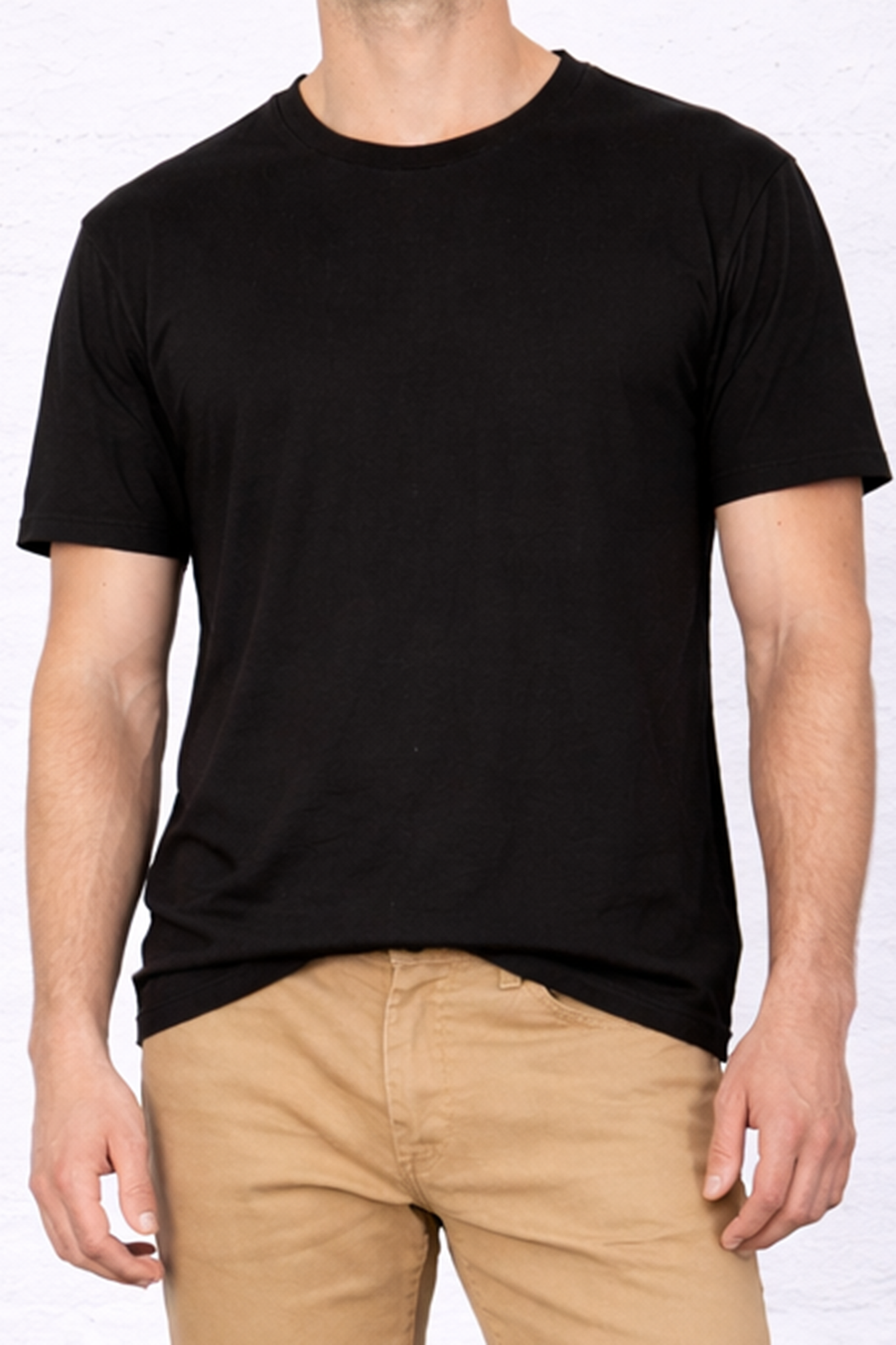 MENS CREW NECK T-BLACK