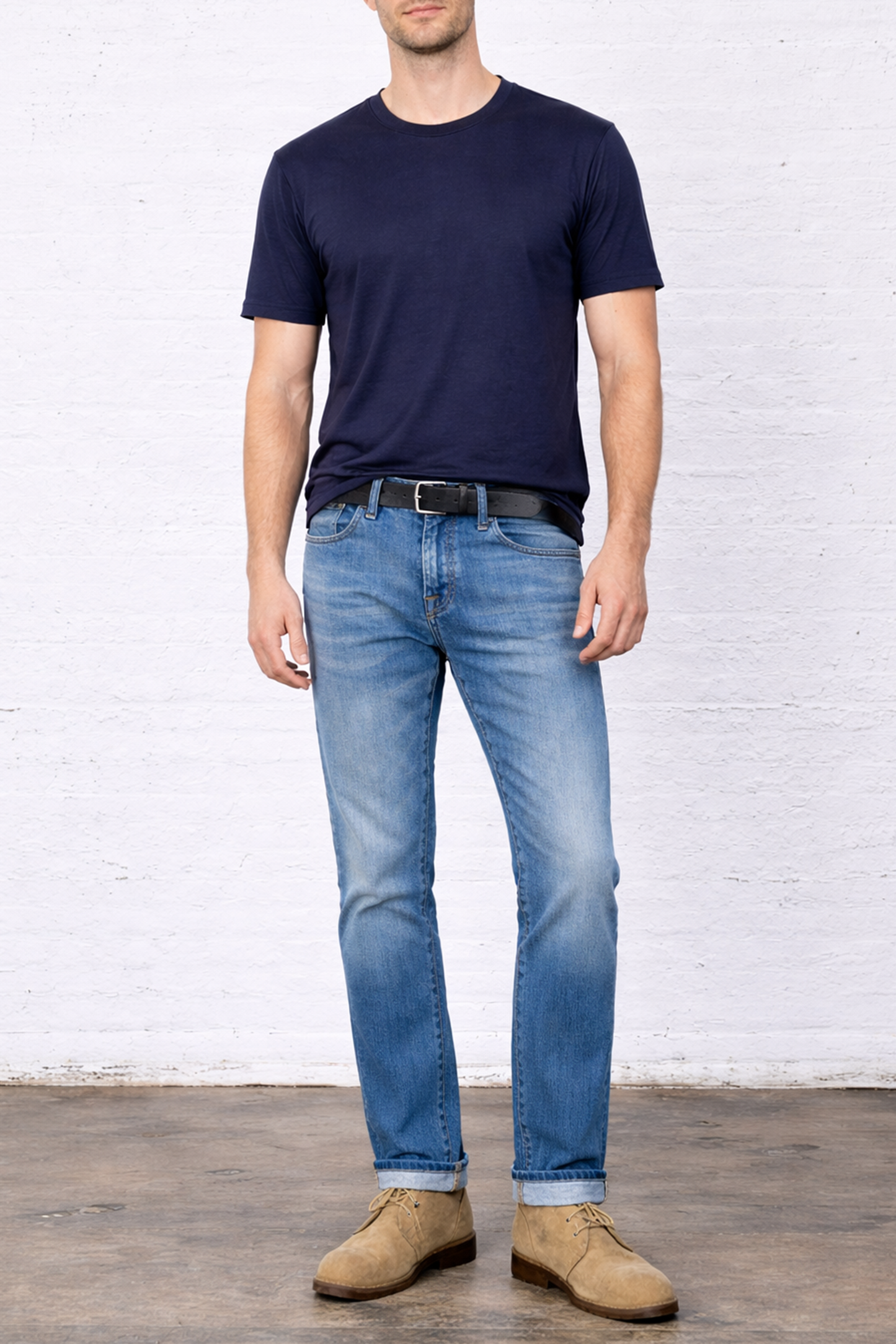 MENS CREW NECK T-NAVY