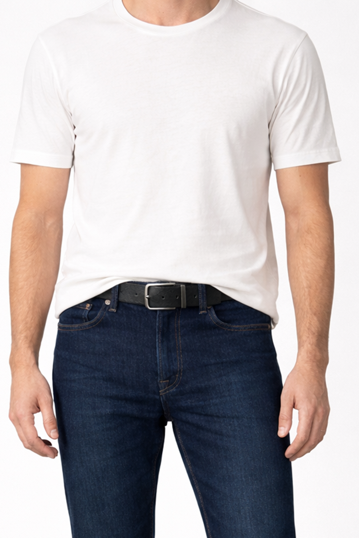 MENS CREW NECK T-WHITE