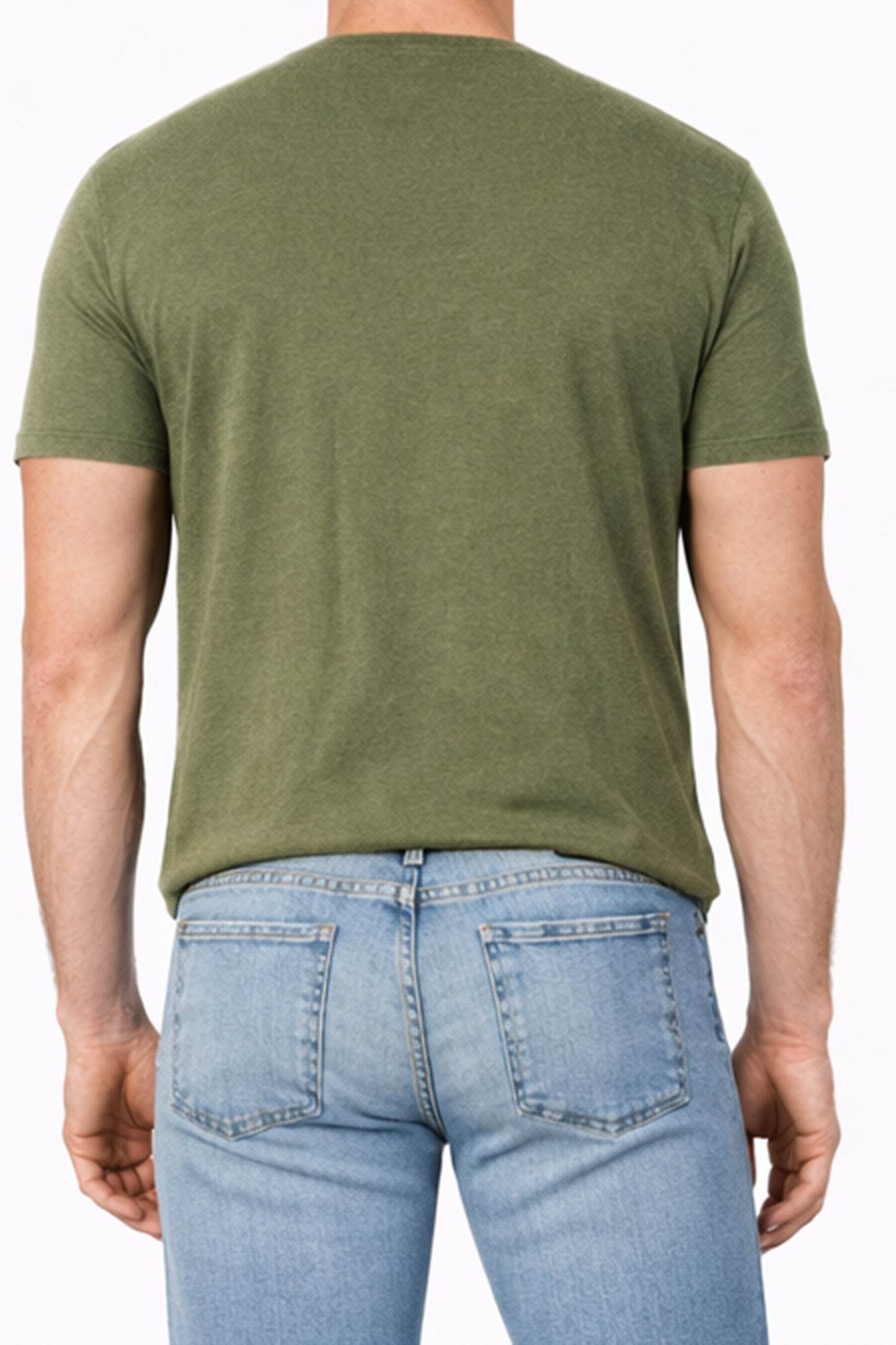 MENS V NECK T- ARMY