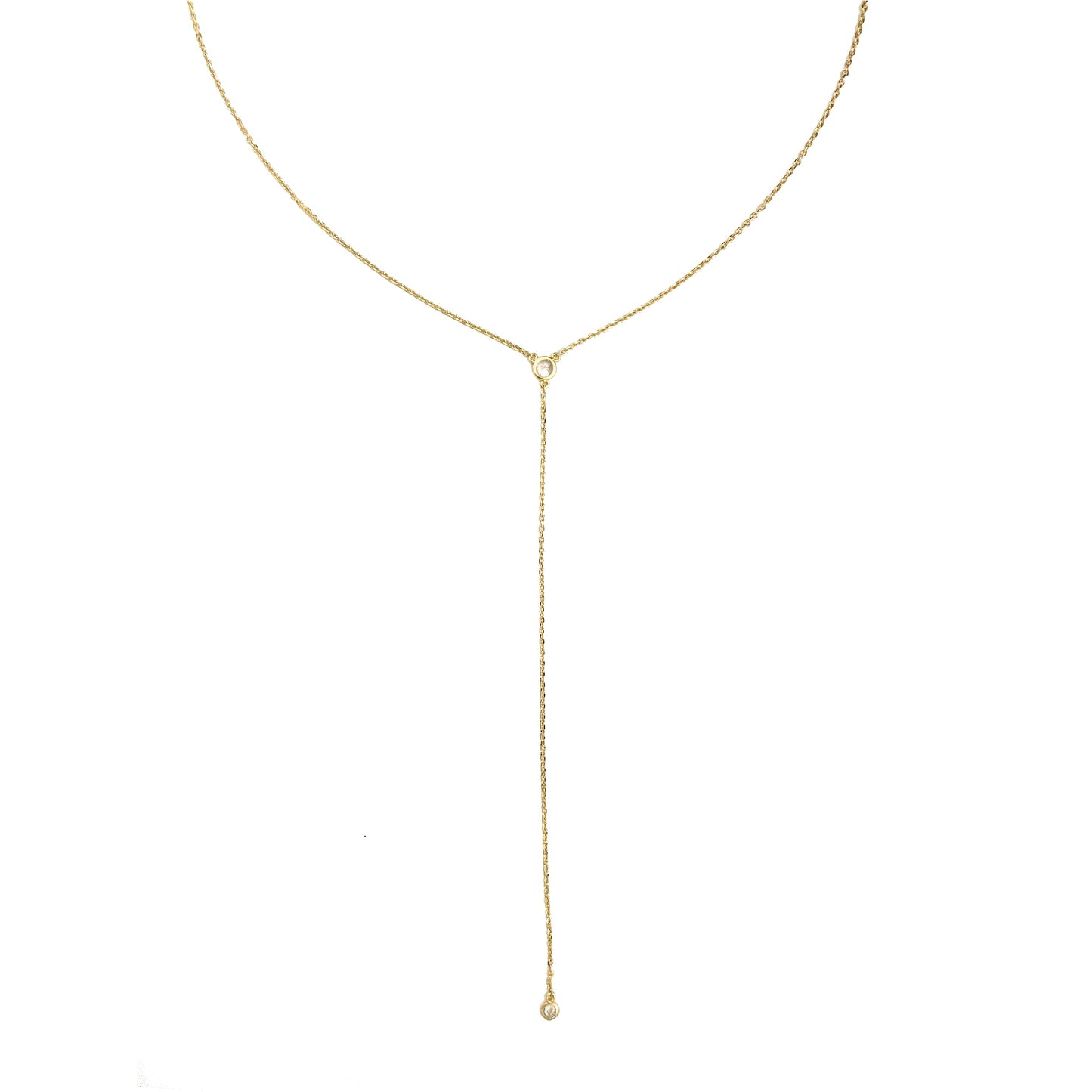Lunar Lariat Drop Necklace