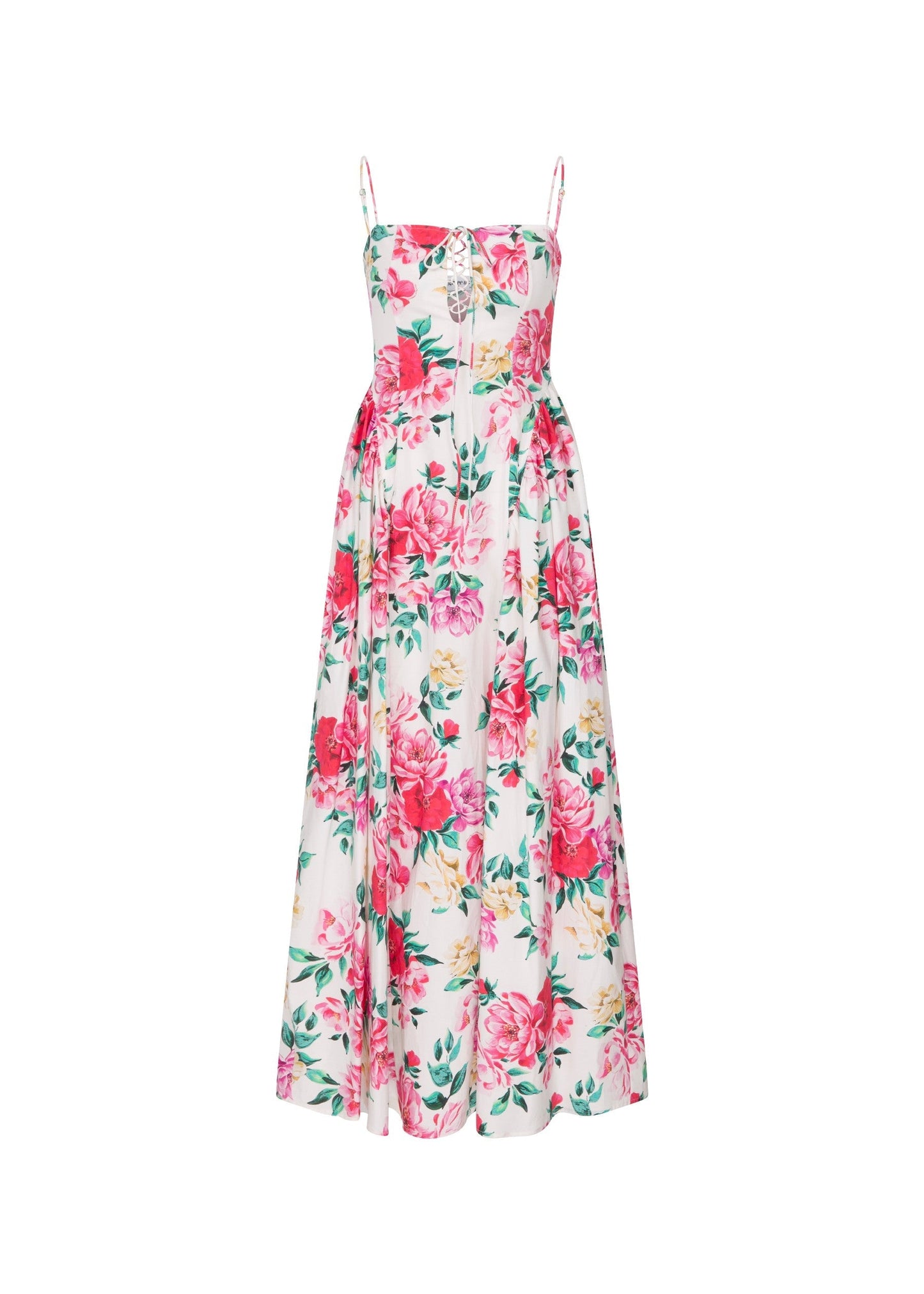 Raquel Lace Up Floral Maxi Dress